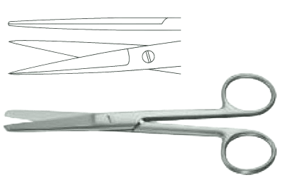 Ножиці операційні, прямі, гострокінцеві, 145 мм Surgimax 04-182-14